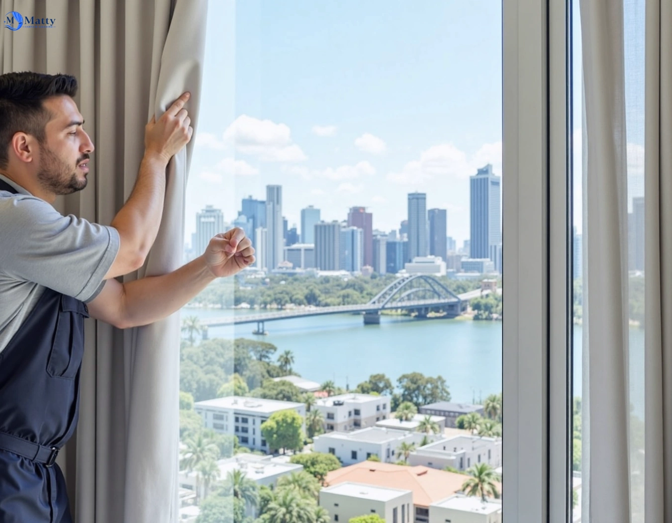 Professional curtain steam cleaning service caboolture QLD by Matty Curtain Cleaning