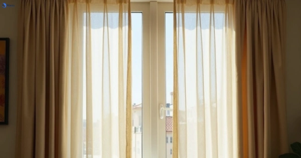 Dusty and dull curtains in caboolture before steam cleaning
